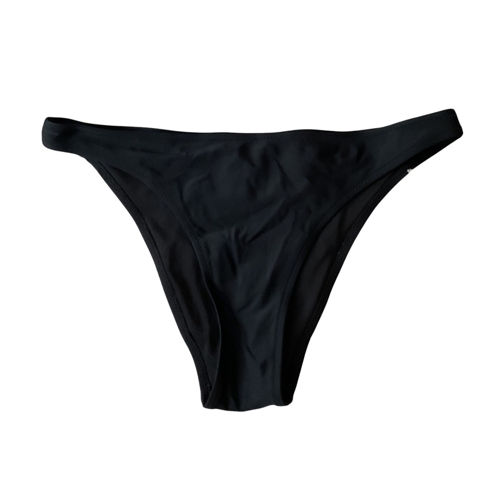 Aerie Cheeky Bikini Bottom Solid Black Low Rise‎ Swim Small